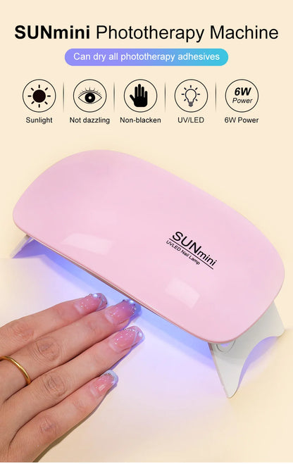 Lampe UV LED SUN mini – Rose – Séchage rapide pour vernis semi-permanent