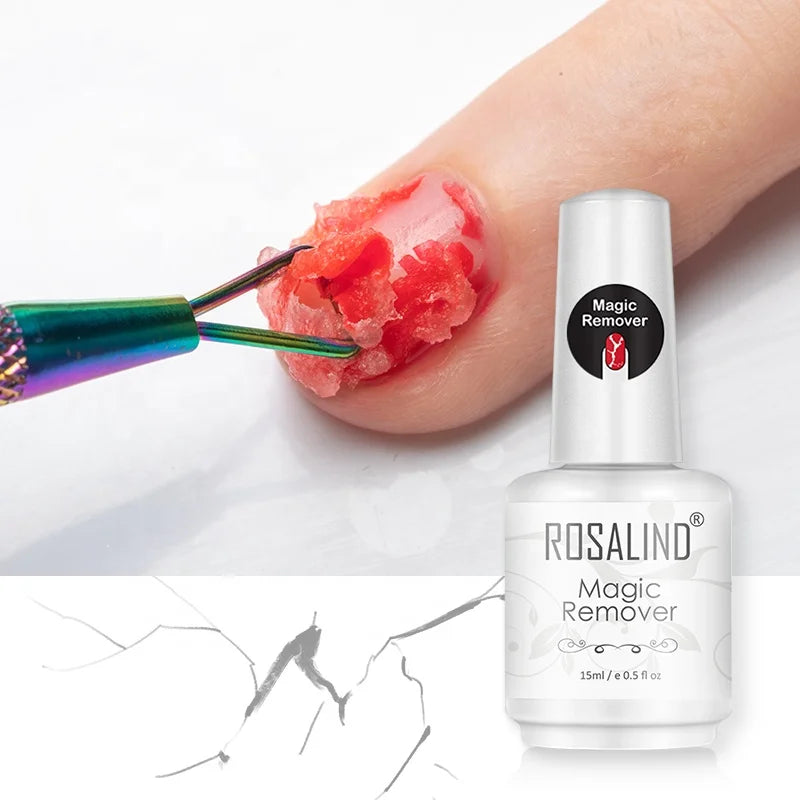 Pack Dissolvant Magique Vernis Semi-Permanent + Outil Retrait Ongles Gel UV