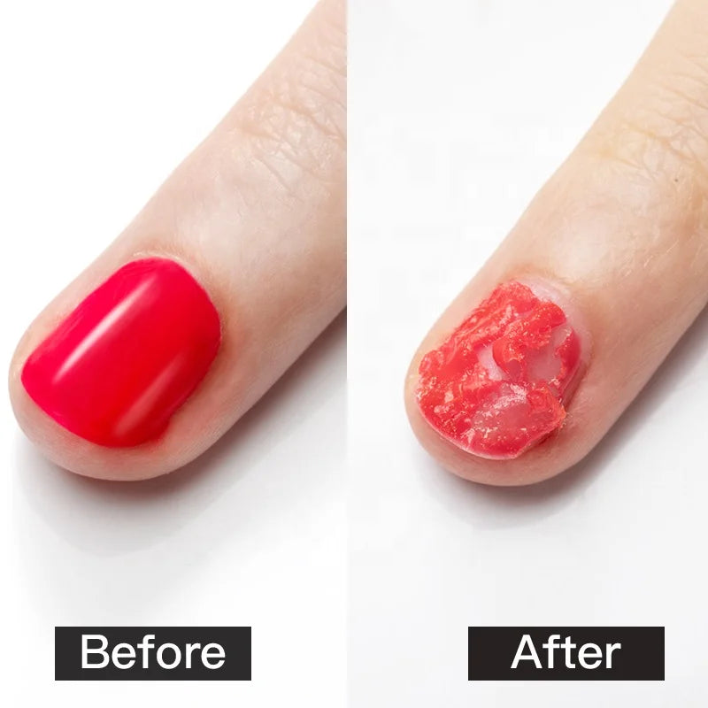 Pack Dissolvant Magique Vernis Semi-Permanent + Outil Retrait Ongles Gel UV