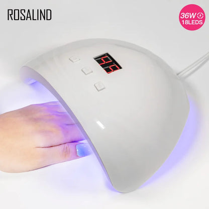Lampe UV LED ROSALIND – 36W 18 LEDS – Séchage rapide pour vernis semi‑permanent